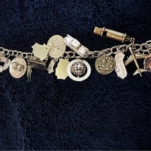 FINAL Price…..Sterling Silver Charm Bracelet A Travelers Delight
